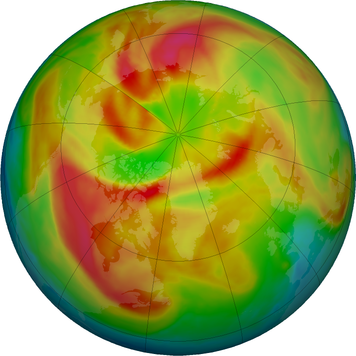 Arctic ozone map for 11 March 2017